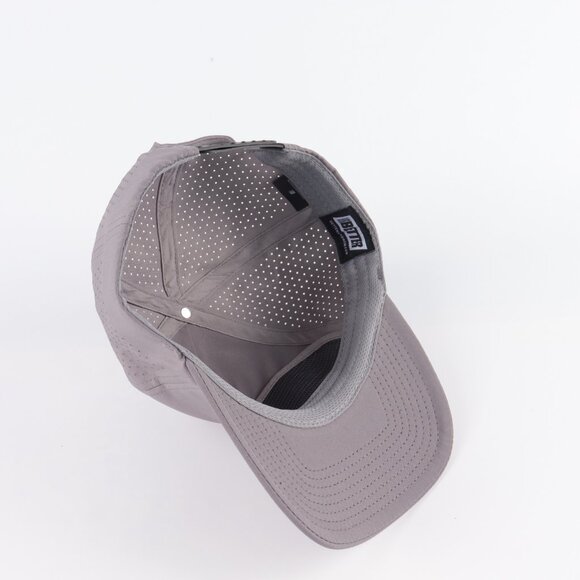 Blank 5 Panel Performance Soft Structured Hats- 12 pack in Color Gray - Picture 4 of 6